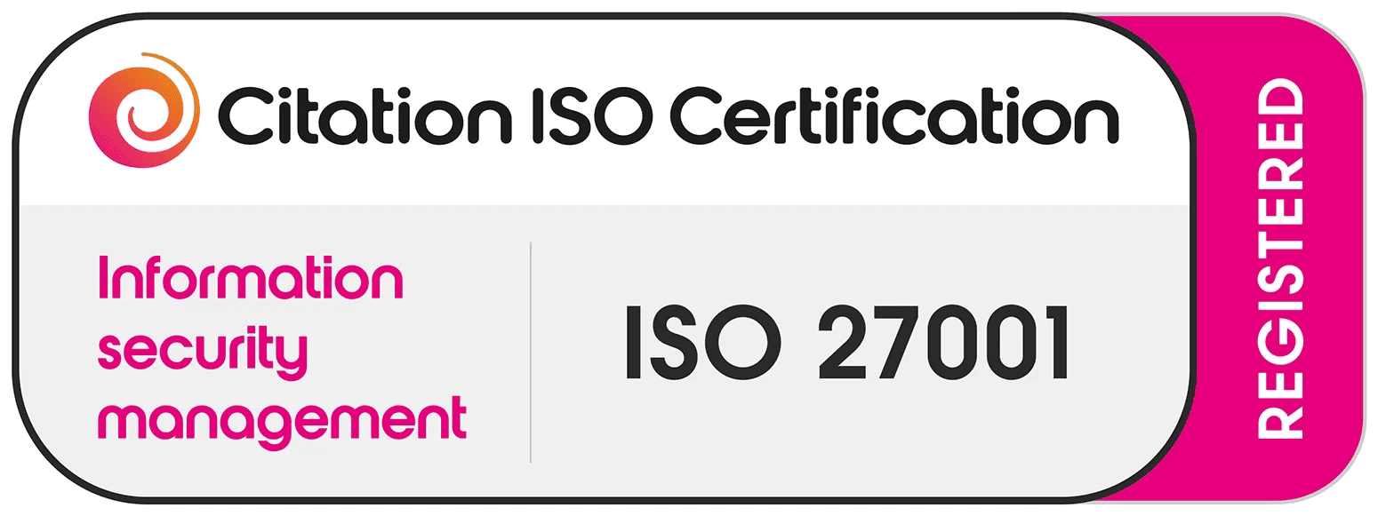 Citation ISO Certification ISO 27001 Registered